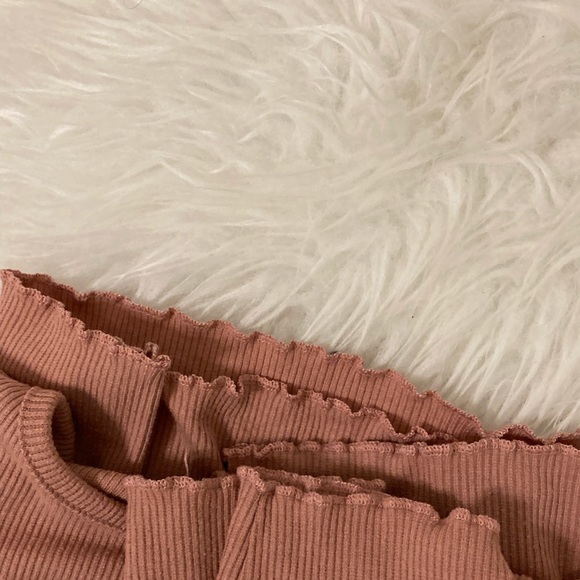 Dark pink divided lettuce hen long sleeve top - Picture 5 of 5